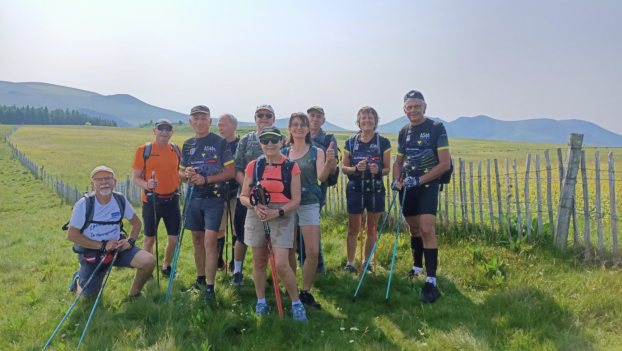 Groupe du club en sortie marche nordique
